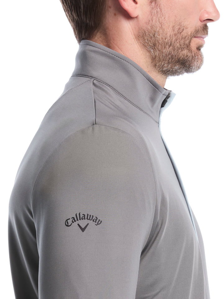 Mens Solid Sun 1/4 Zip Pullover (Quiet Shade) 