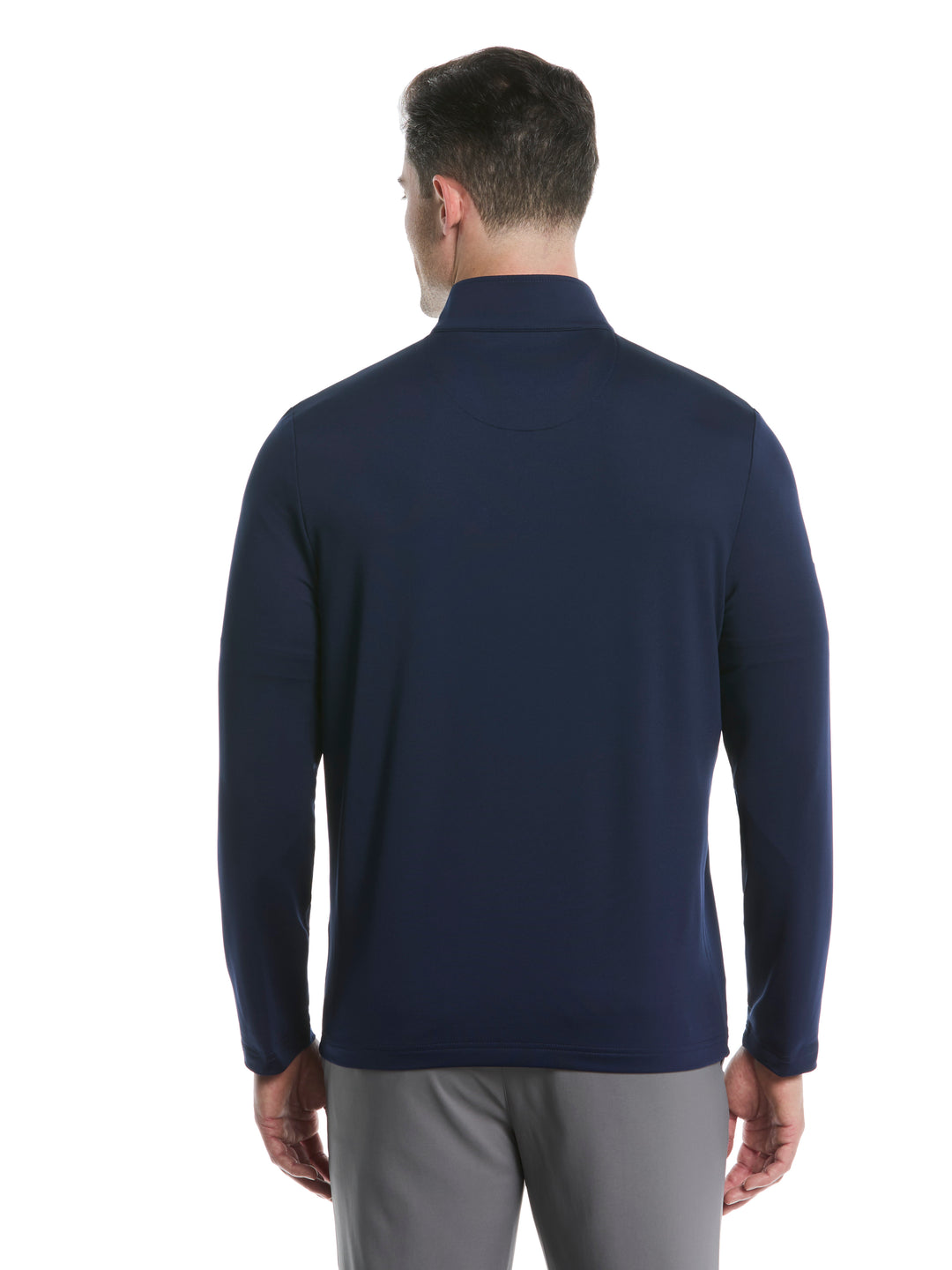 Mens Solid Sun 1/4 Zip Pullover (Peacoat) 
