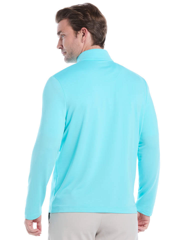 Mens Solid Sun 1/4 Zip Pullover (Blue Radiance) 