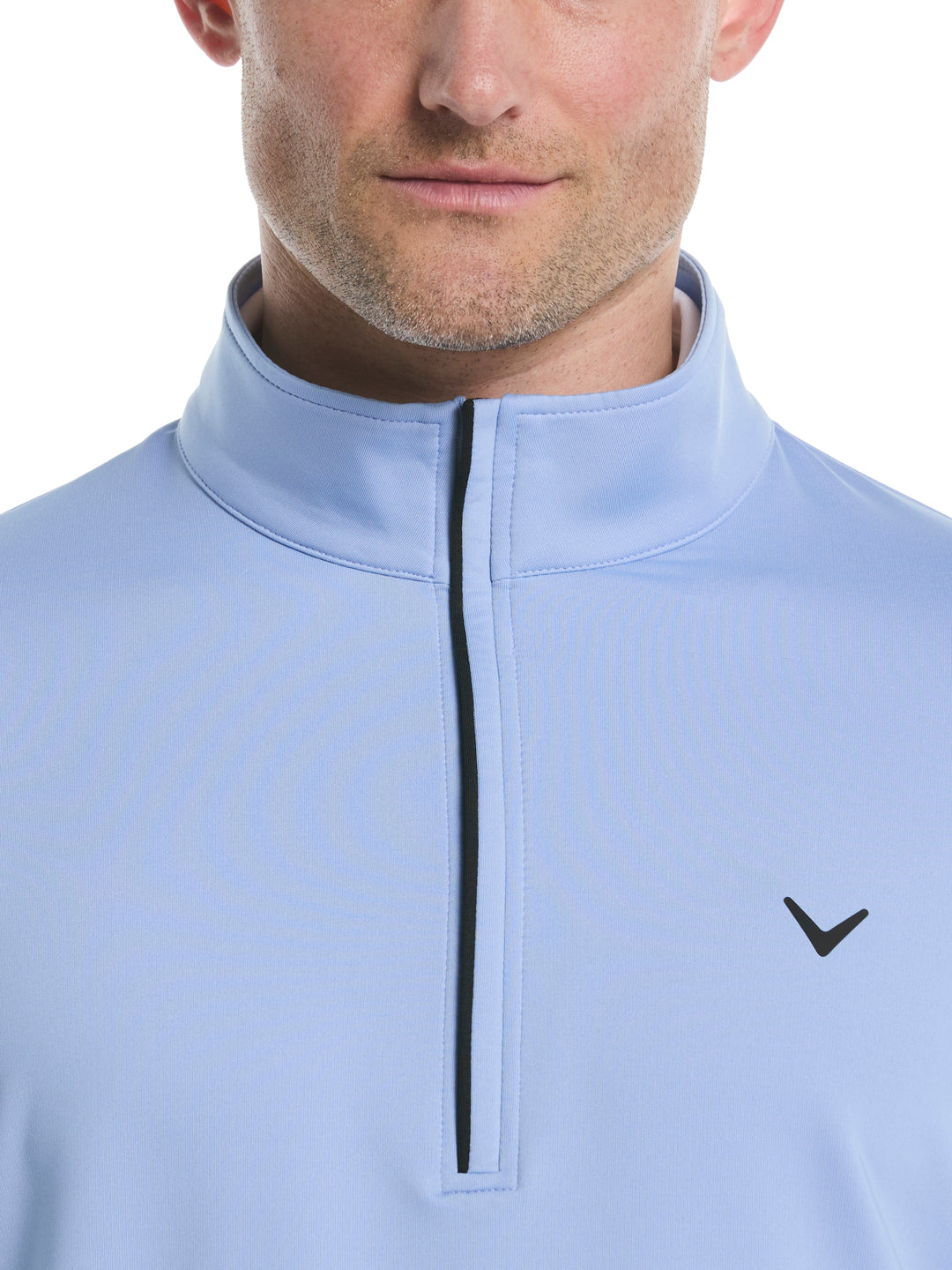 Mens Solid Sun 1/4 Zip Pullover (Chambray) 