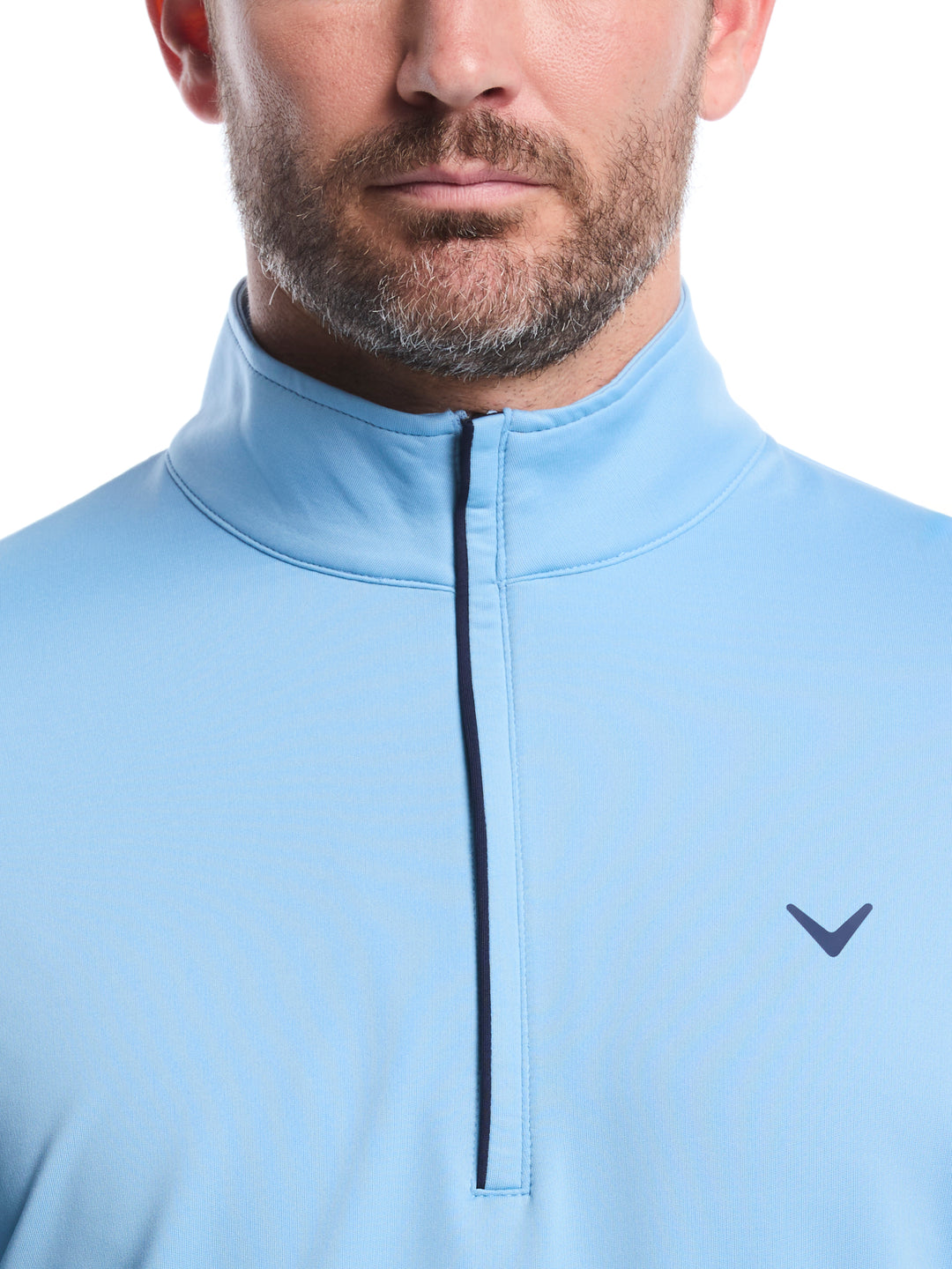 Solid Sun Protection 1/4 Zip Golf Pullover (Dusk Blue) 