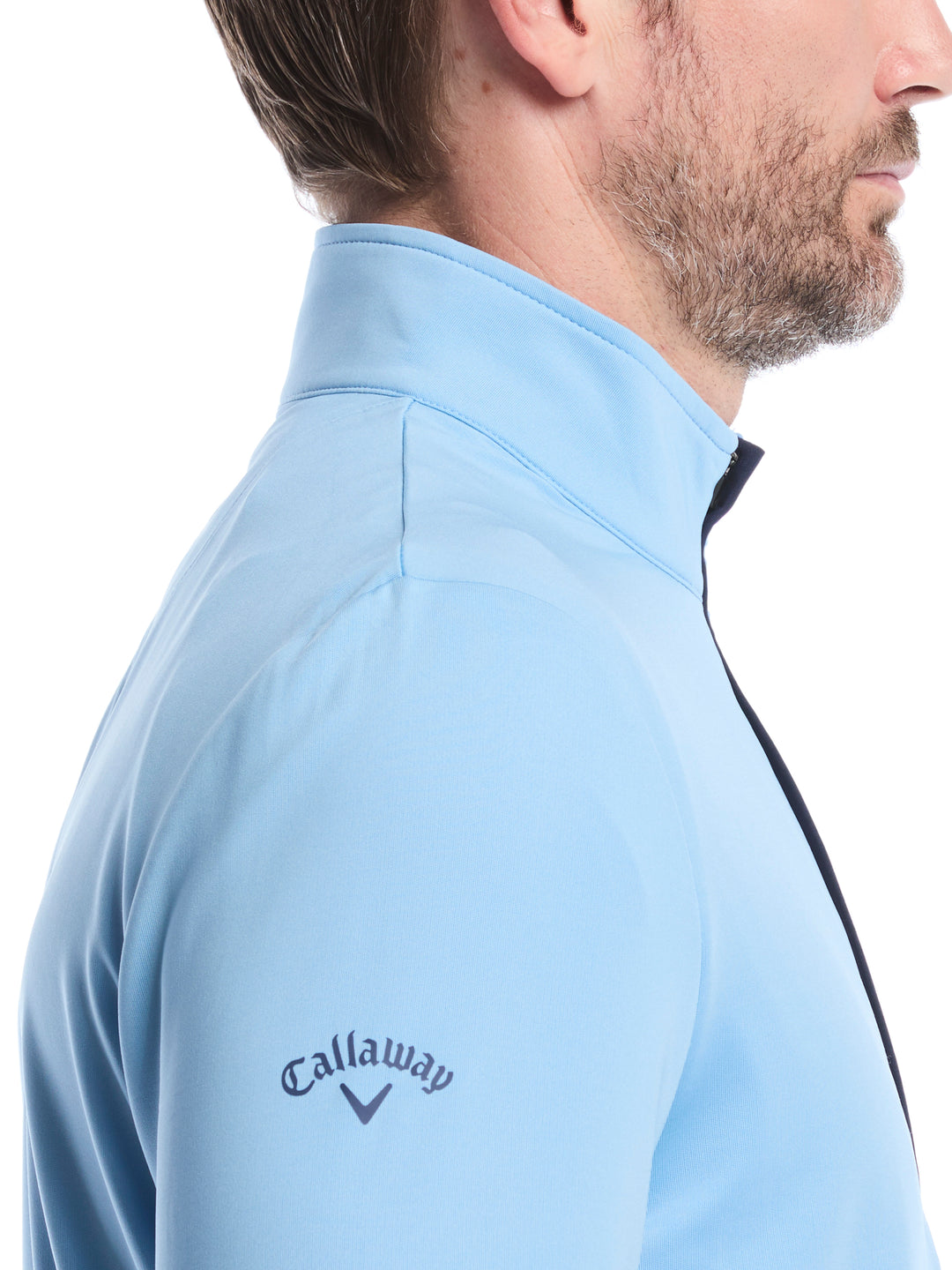 Solid Sun Protection 1/4 Zip Golf Pullover (Dusk Blue) 
