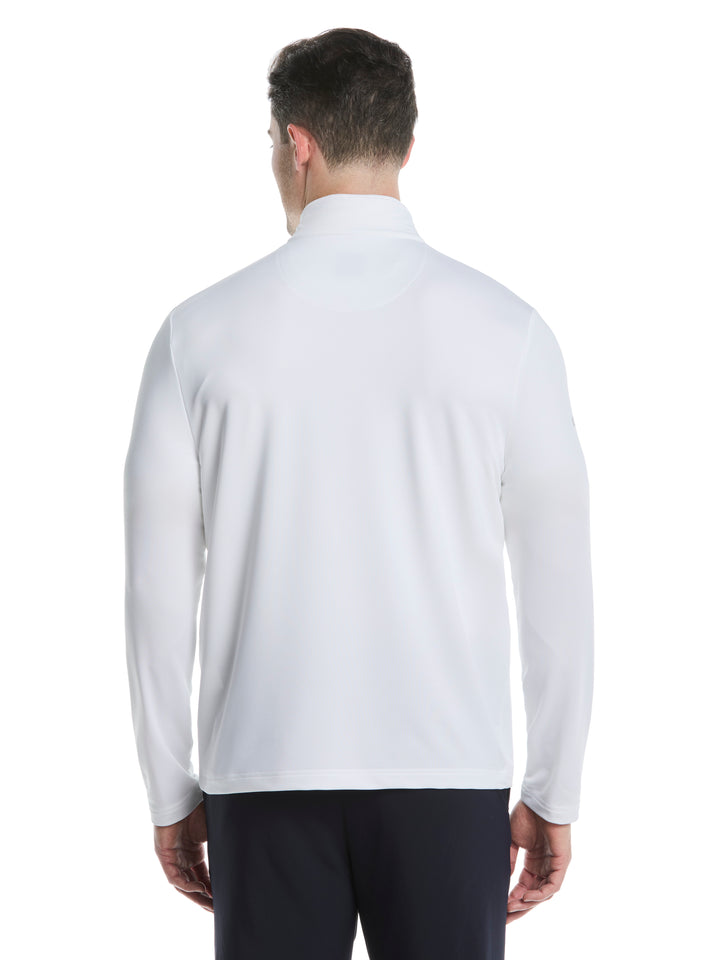 Mens Solid Sun 1/4 Zip Pullover (Bright White) 