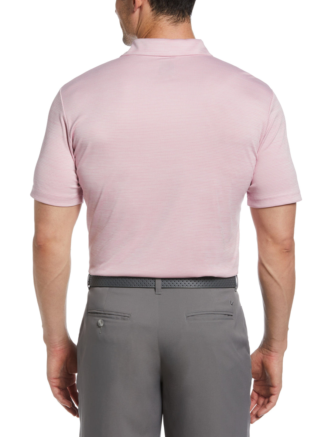 Solid Texture Golf Polo (Lt Pink Sunset Hthr) 