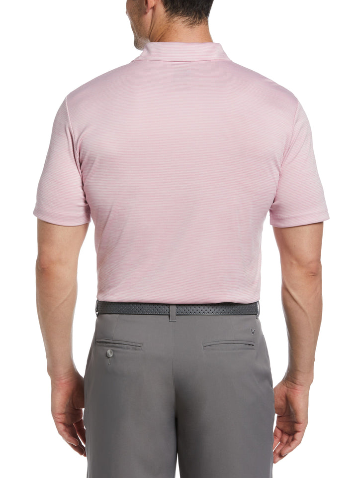 Solid Texture Golf Polo (Lt Pink Sunset Hthr) 