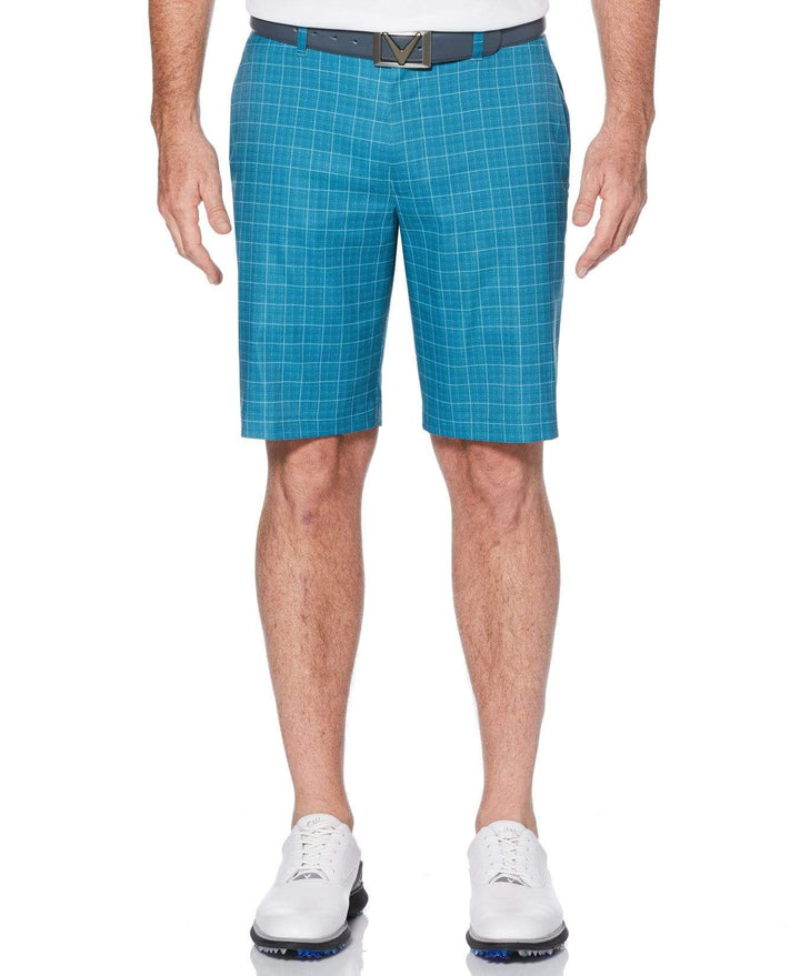 Mens Stretch Plaid Print Short-Shorts-Callaway Apparel