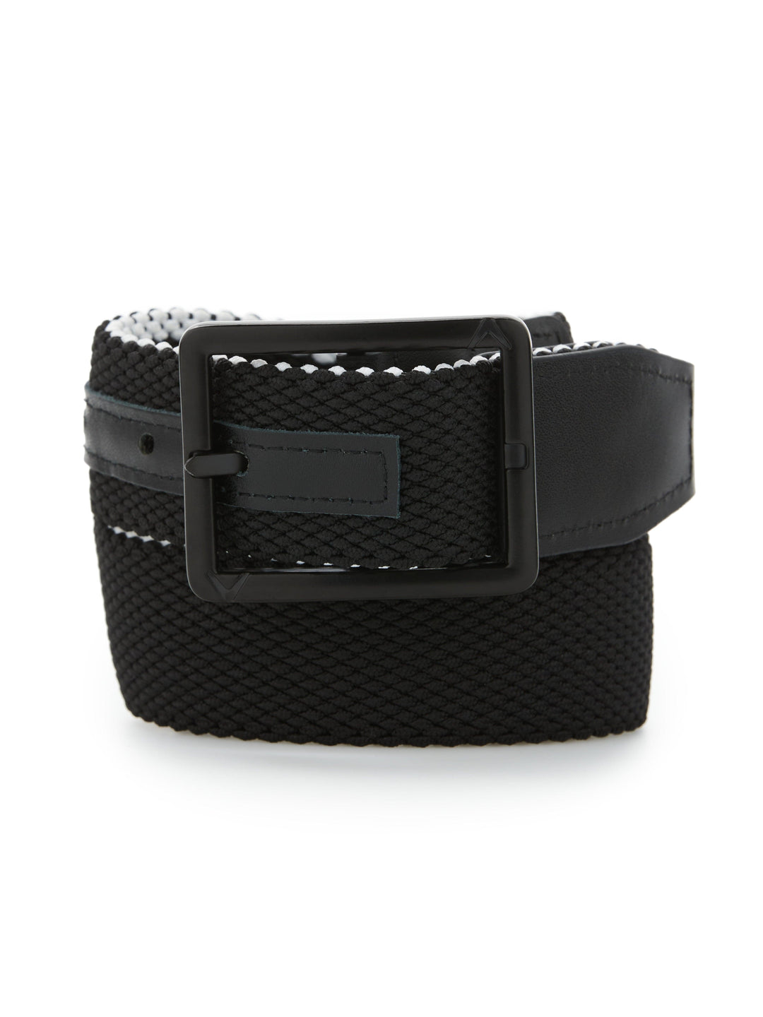Men's Striped Stretch Belt (Caviar/Caviar) 
