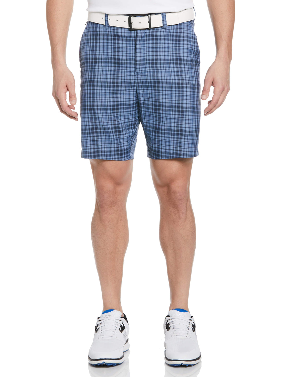 Sun Worn Plaid Ergo Short (Peacoat) 
