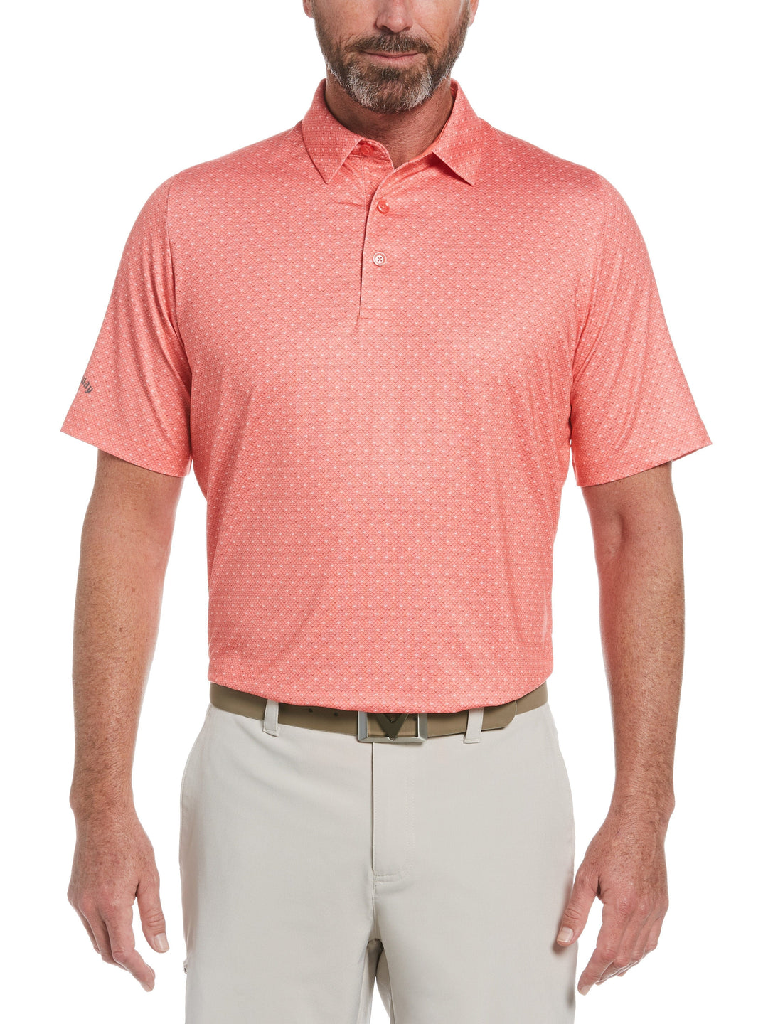Mens Allover Chevron Golf Polo-Polos-Callaway