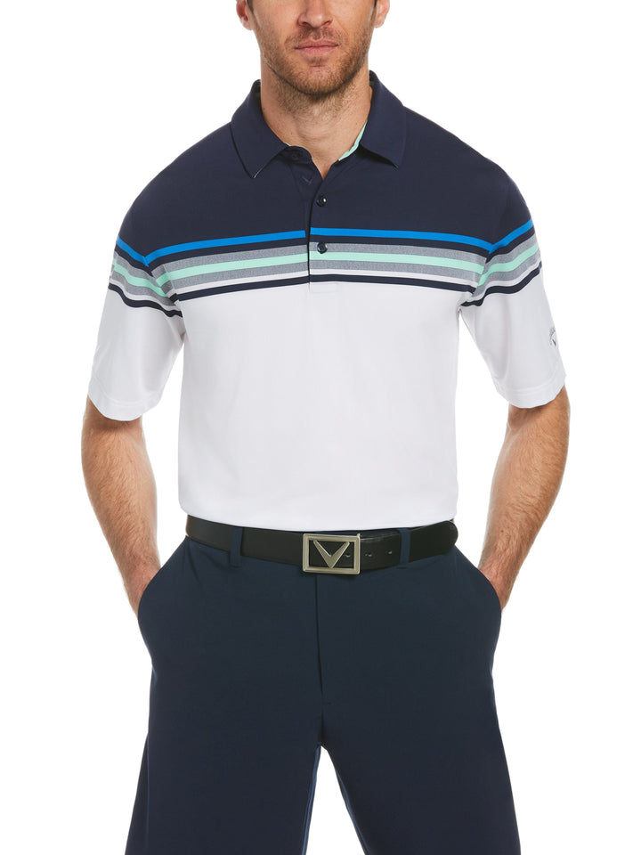 Mens Swing Tech Chest Striped Polo-Polos-Callaway