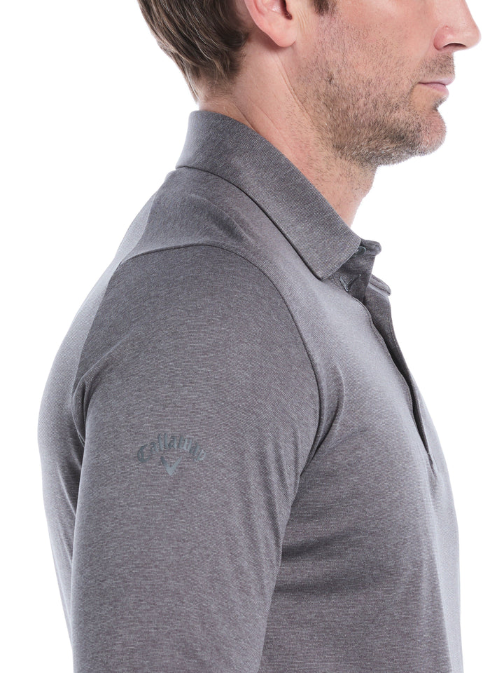 Swing Tech™ Essential Long Sleeve Golf Polo (Quiet Shade Htr) 