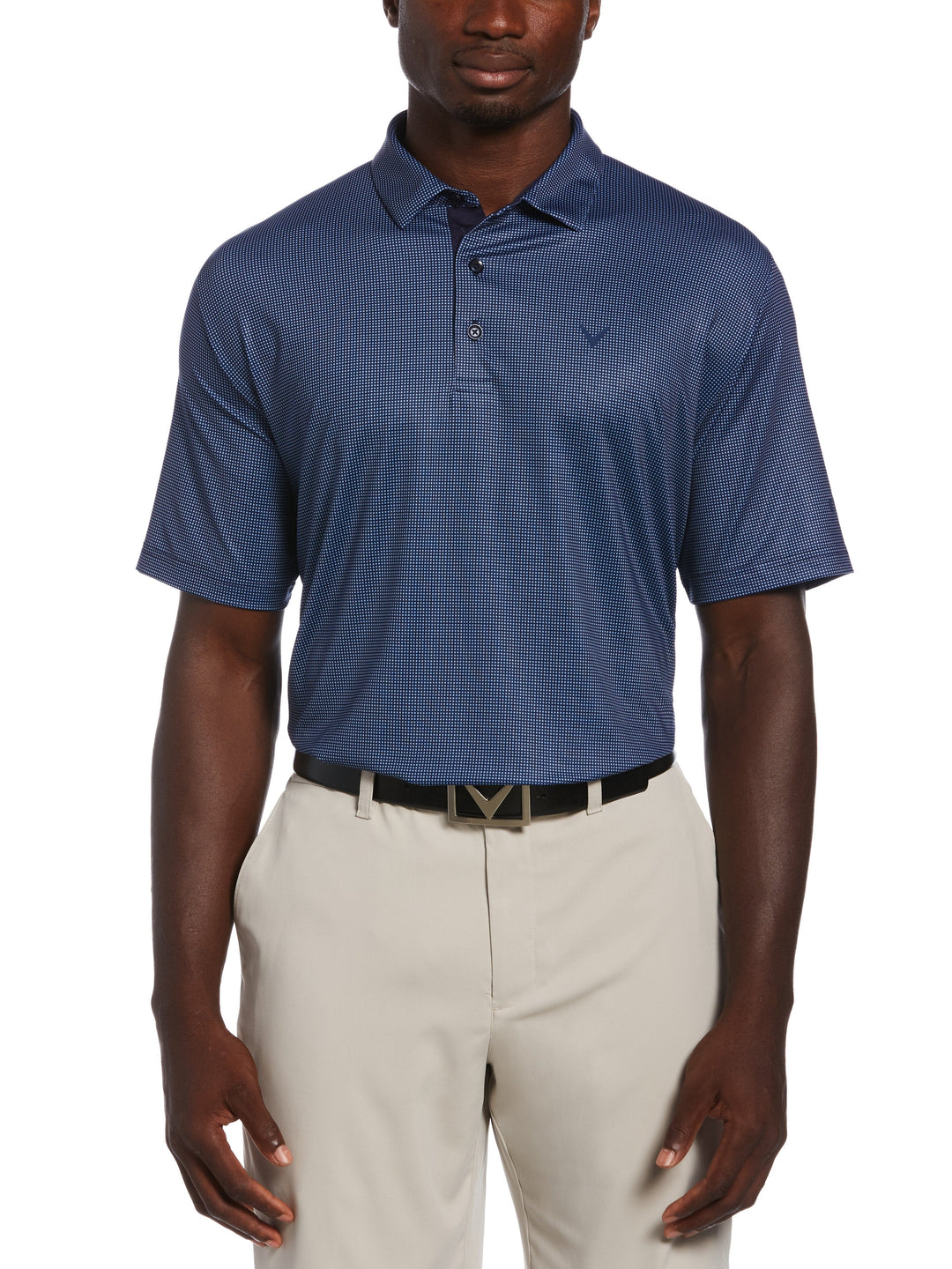 Mens Swing Tech™ Gingham Printed Golf Polo-Polos-Callaway