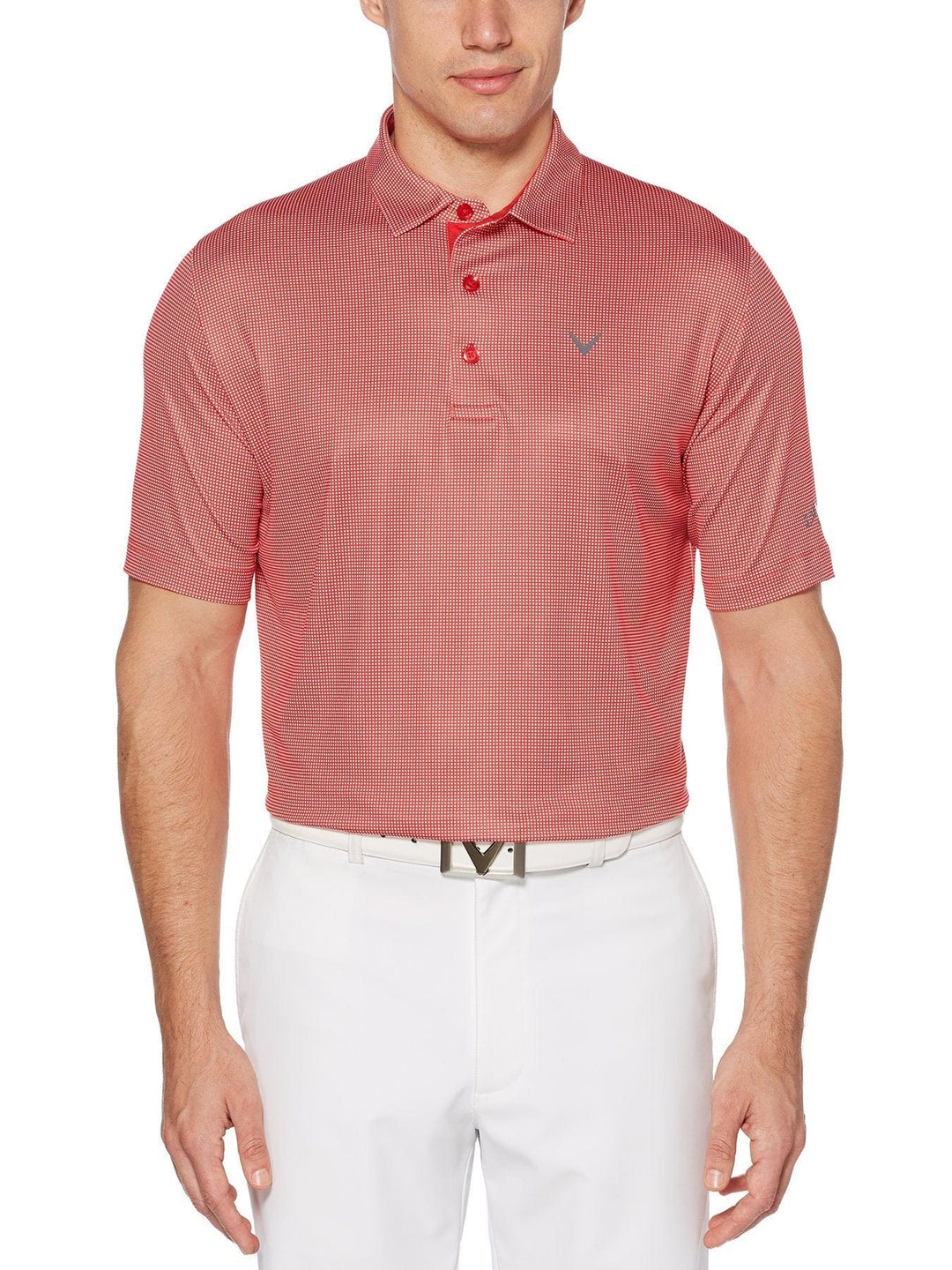 Mens Swing Tech Gingham Printed Golf Polo-Polos-Callaway