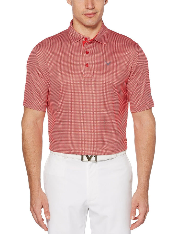 Mens Swing Tech Gingham Printed Golf Polo-Polos-Callaway