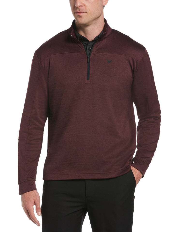Mens Swing Tech 1/4 Zip Waffle Fleece With Chevron-Jackets-Callaway