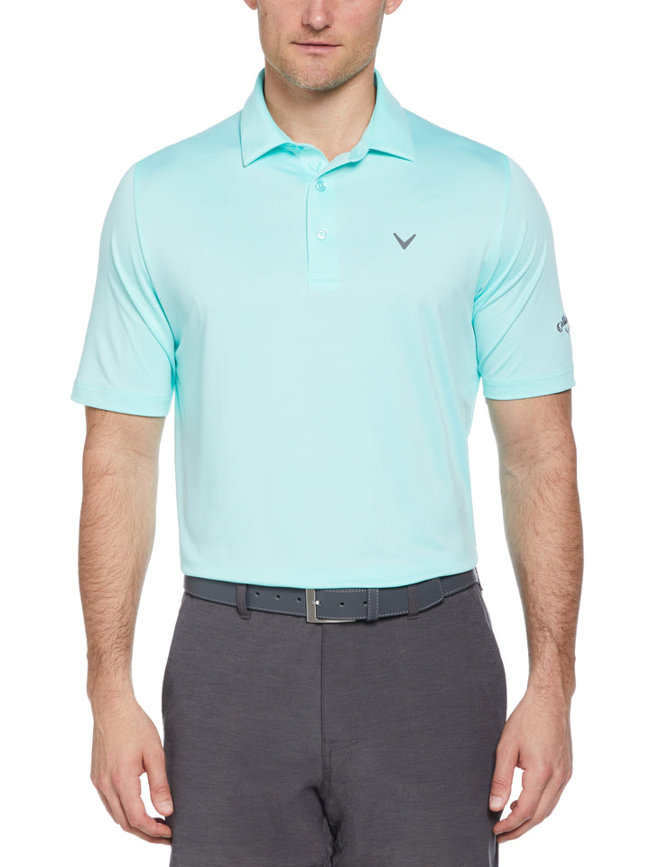 Men's Swing Tech Solid Golf Polo Shirt (Aruba Blue) 