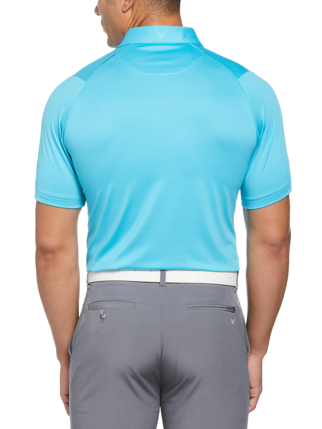 Men's Swing Tech Solid Golf Polo Shirt (Scuba Blue) 
