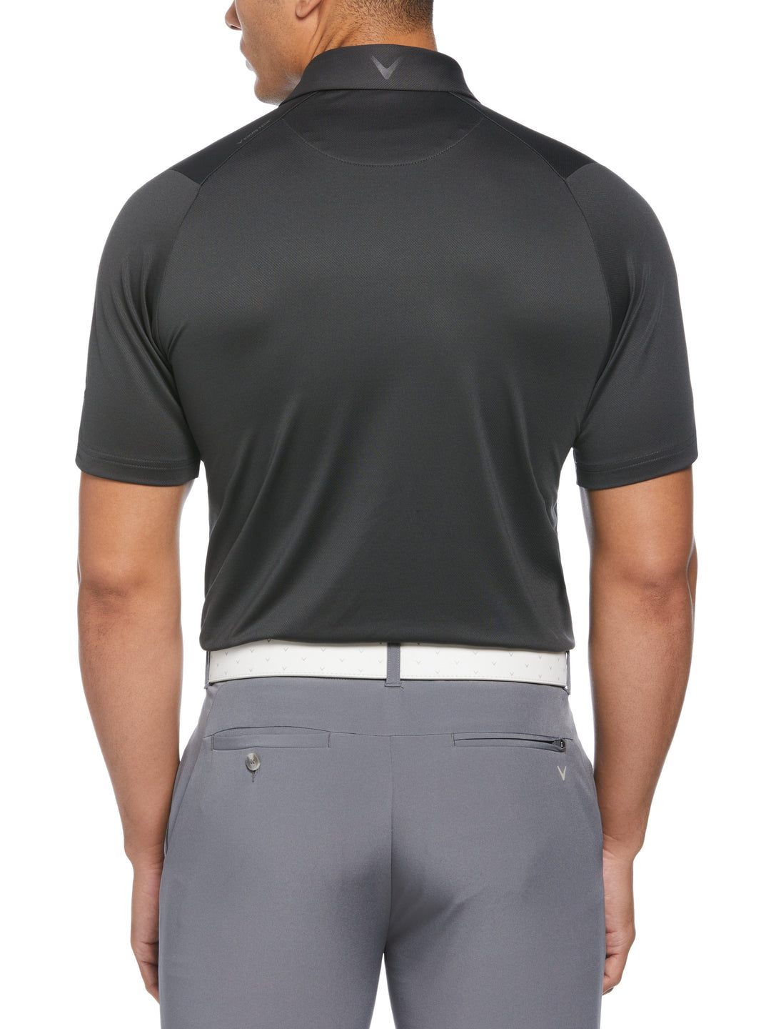 Men's Swing Tech Solid Golf Polo Shirt (Asphalt) 
