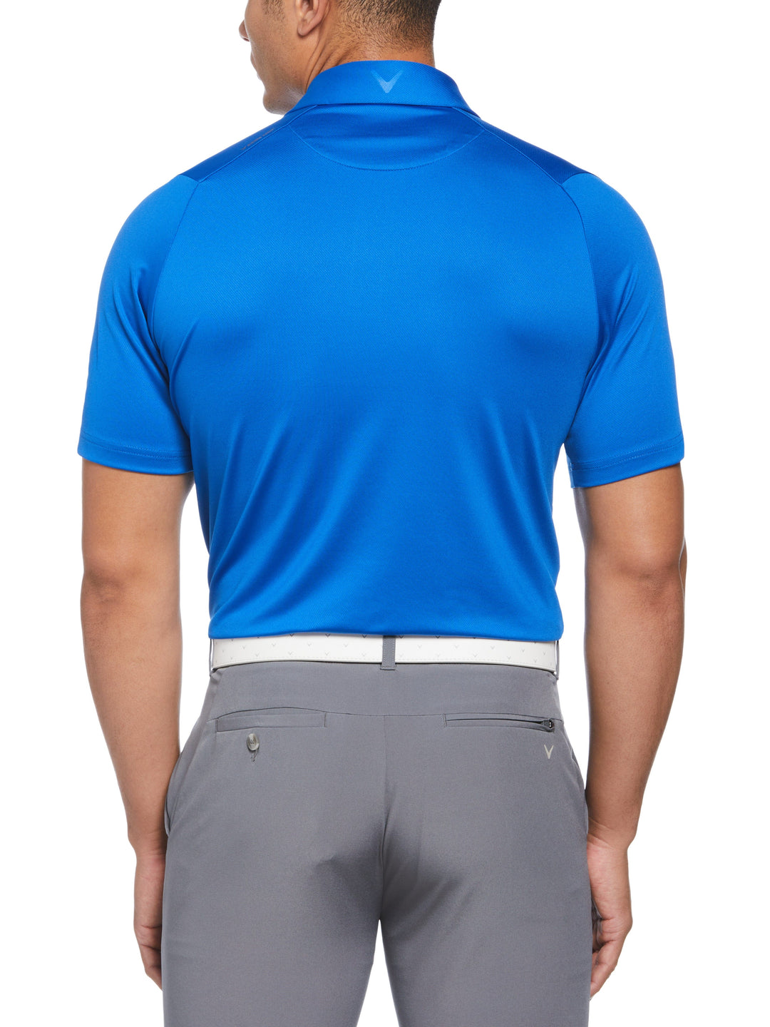 Men's Swing Tech Solid Golf Polo Shirt (Lapis Blue) 