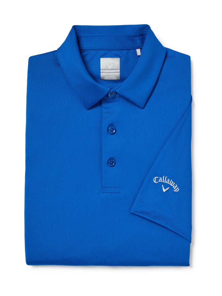 Men's Swing Tech Solid Golf Polo Shirt (Lapis Blue) 
