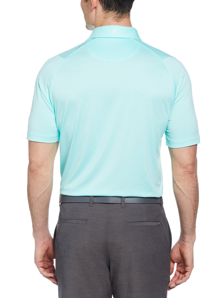 Men's Swing Tech Solid Golf Polo Shirt (Aruba Blue) 