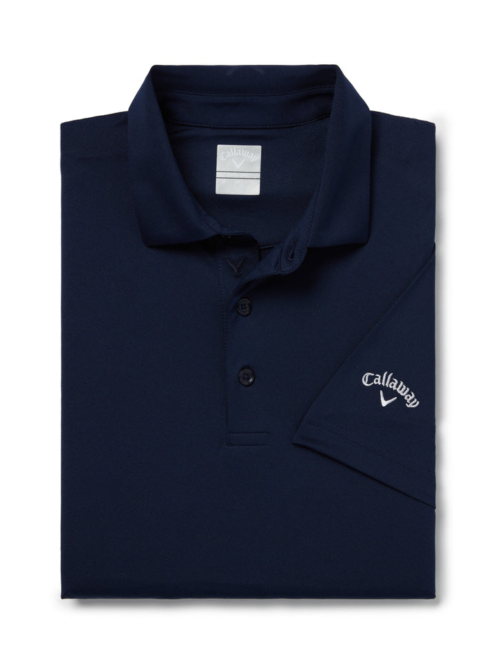 Men's Swing Tech Solid Golf Polo Shirt (Peacoat) 