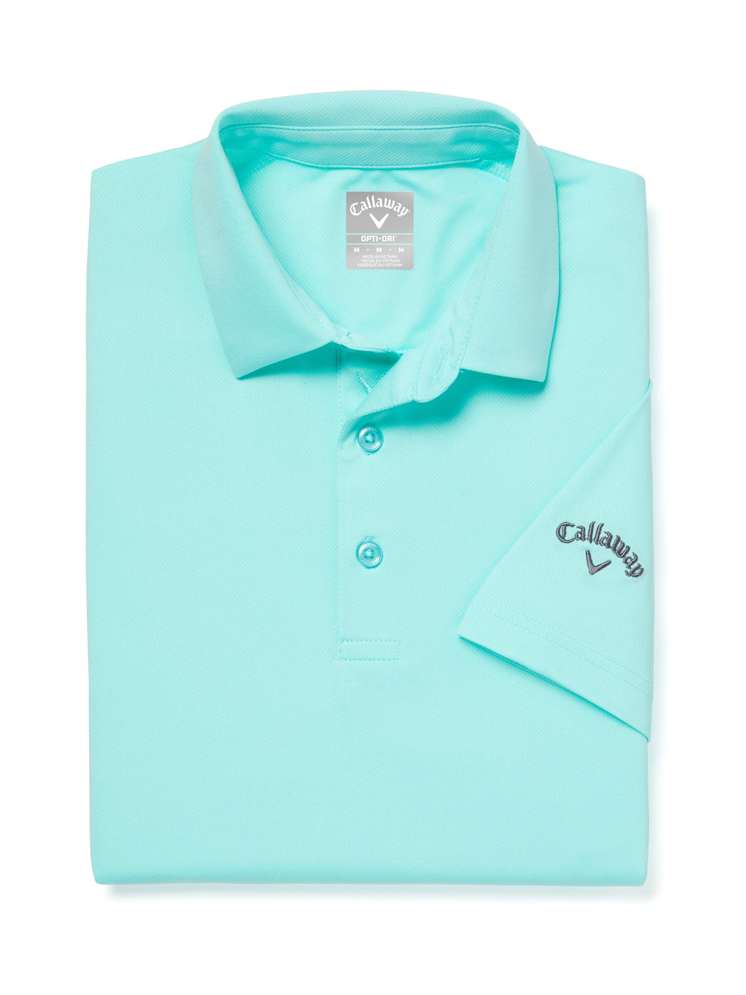 Men's Swing Tech Solid Golf Polo Shirt (Aruba Blue) 