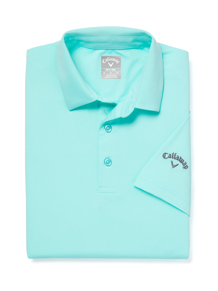 Men's Swing Tech Solid Golf Polo Shirt (Aruba Blue) 