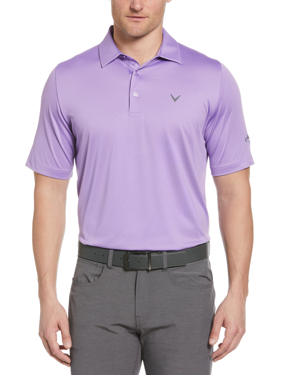Men's Swing Tech Solid Golf Polo Shirt (Fairy Wren) 