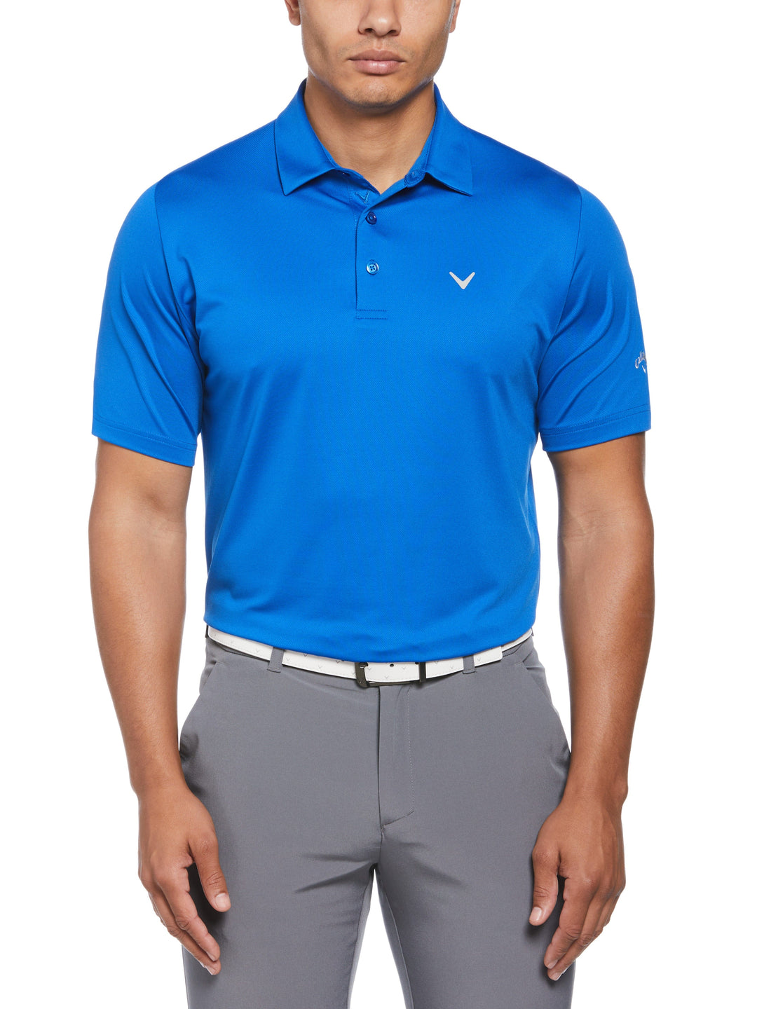 Men's Swing Tech Solid Golf Polo Shirt (Lapis Blue) 