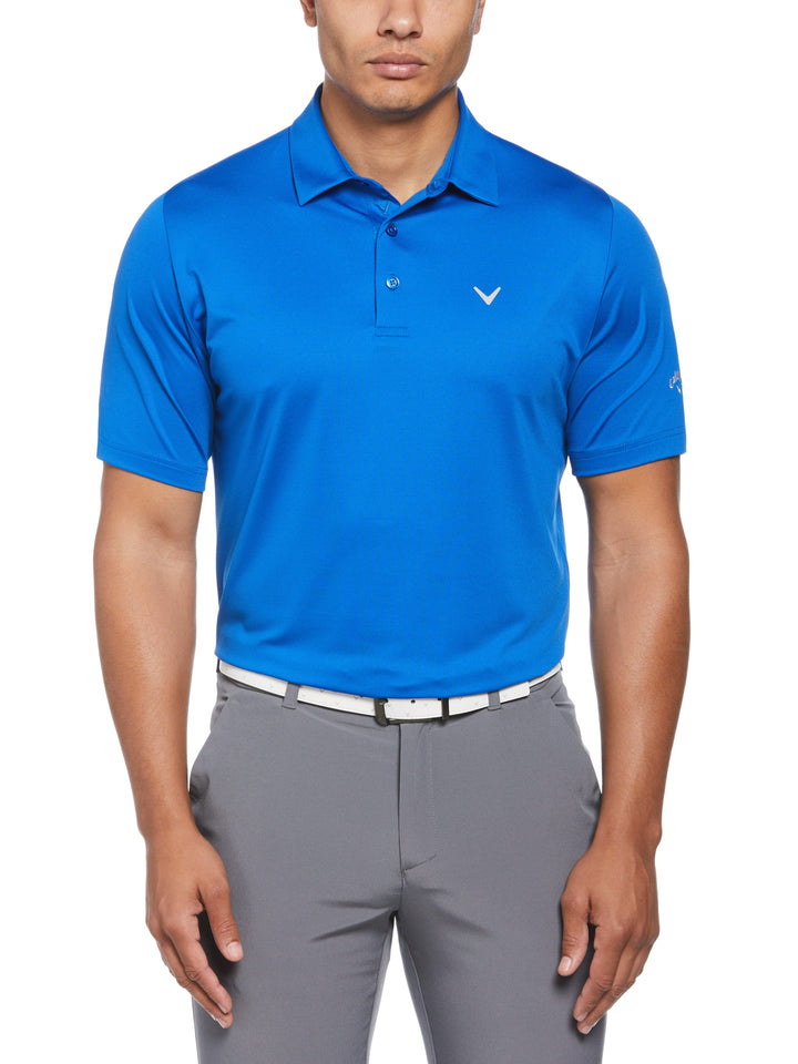 Men's Swing Tech Solid Golf Polo Shirt (Lapis Blue) 