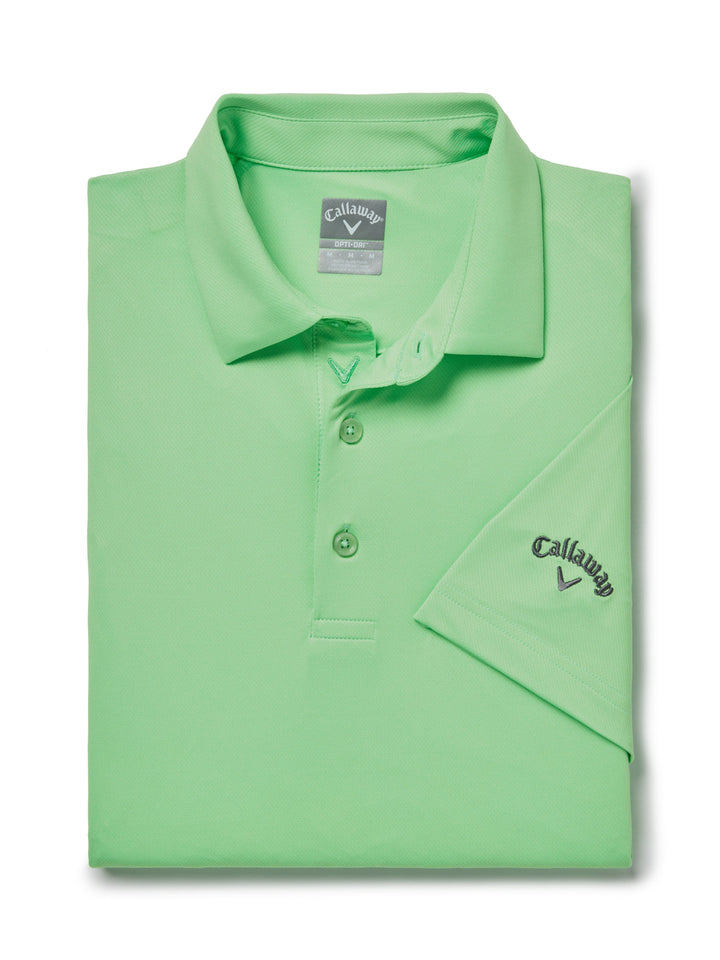 Men's Swing Tech Solid Golf Polo Shirt (Summer Green) 