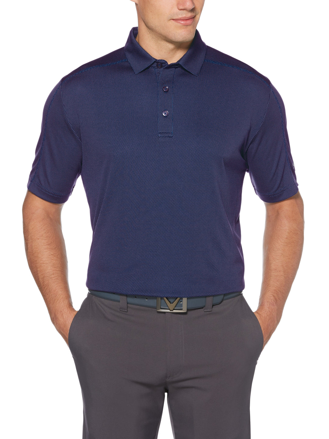 Mens Swing Tech Two Color Jacquard Polo-Polos-Callaway