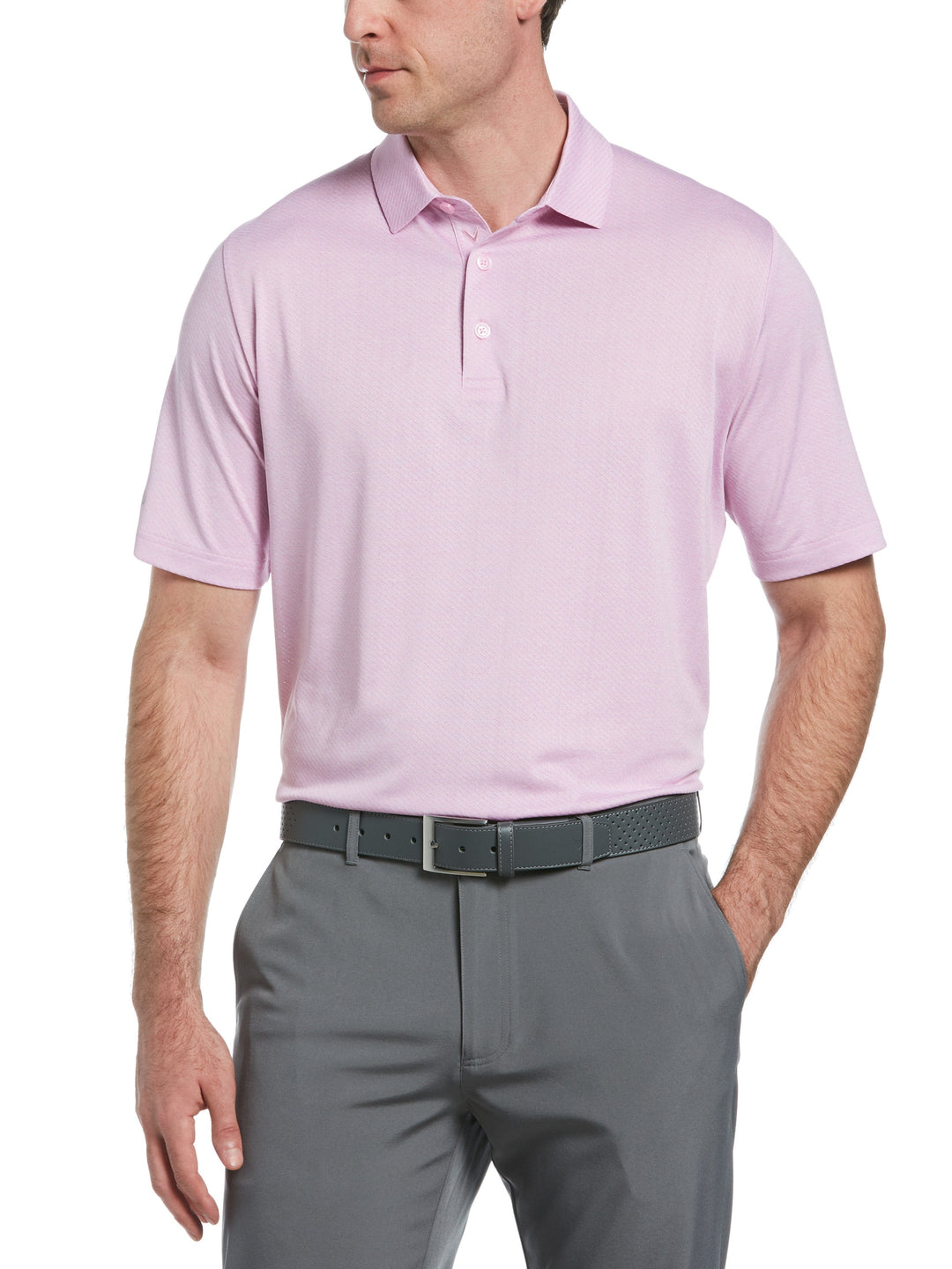 Mens Ventilated Heather Jacquard Golf Polo-Polos-Callaway