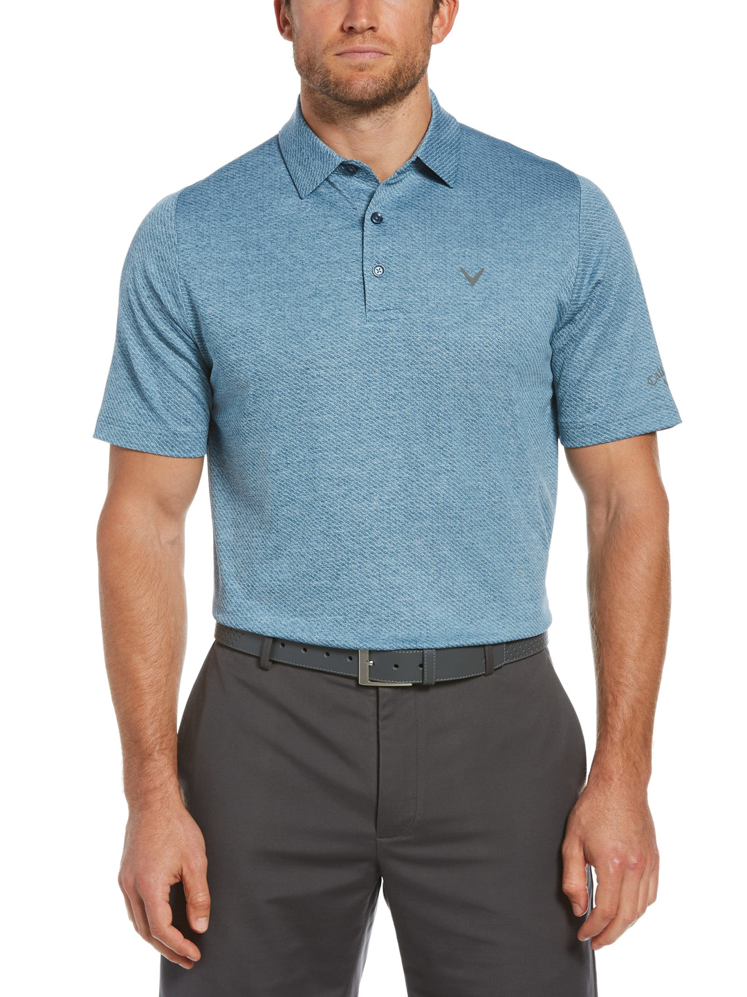 Mens Ventilated Heather Jacquard Golf Polo-Polos-Callaway