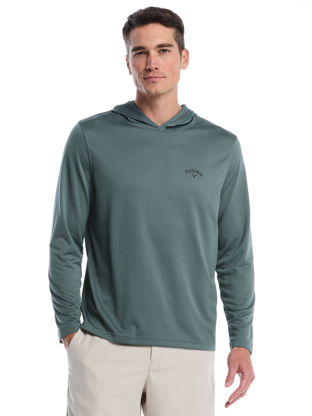 Mens Texture Coastal Hoodie-Pullovers-Balsam Green-S-Callaway
