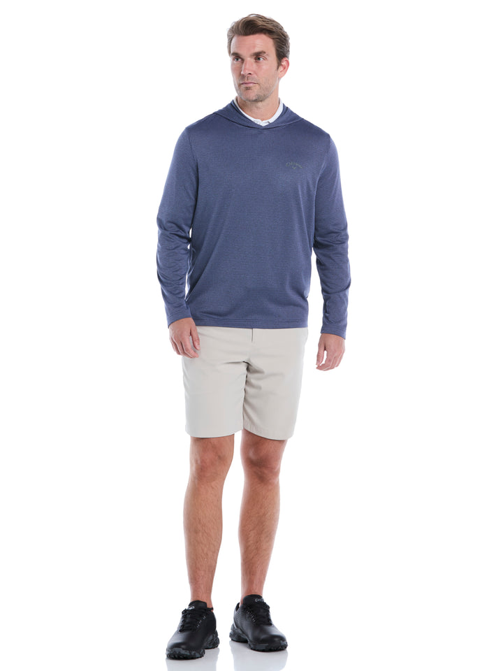 Mens Texture Coastal Hoodie (Peacoat Htr) 