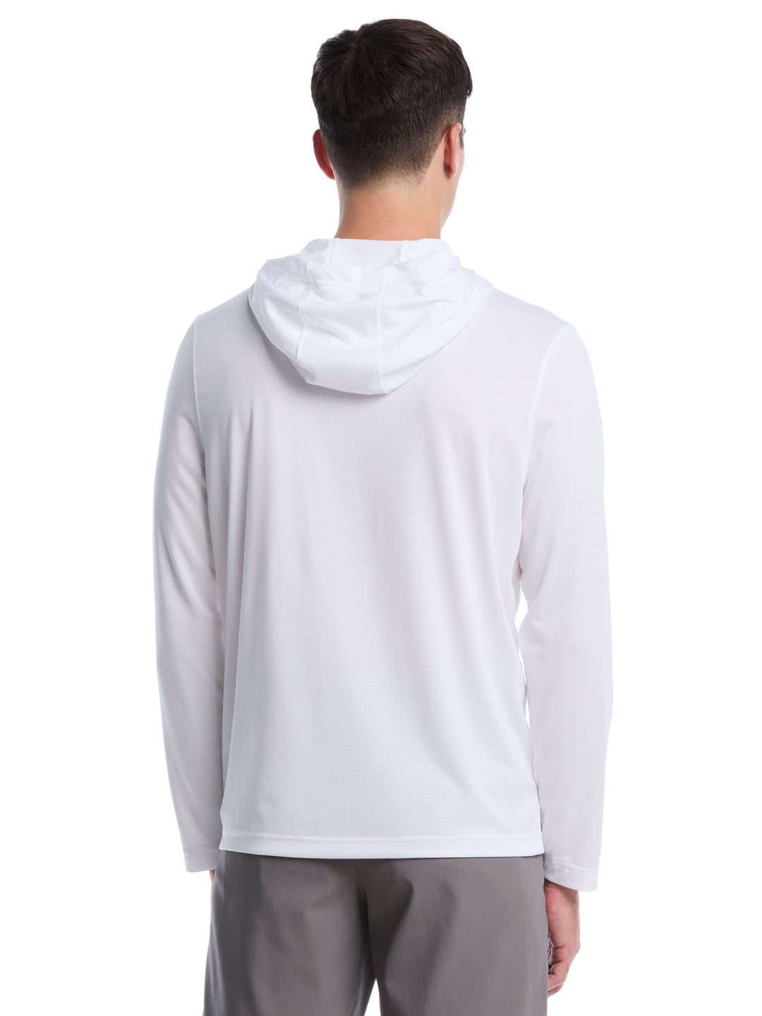Mens Texture Coastal Hoodie (Bright White) 