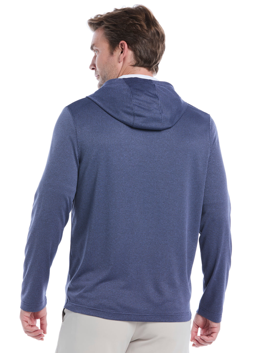 Mens Texture Coastal Hoodie (Peacoat Htr) 