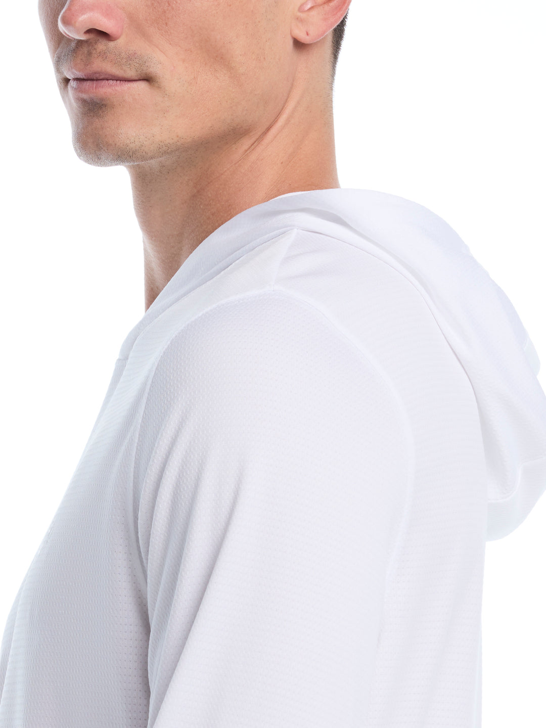 Mens Texture Coastal Hoodie (Bright White) 