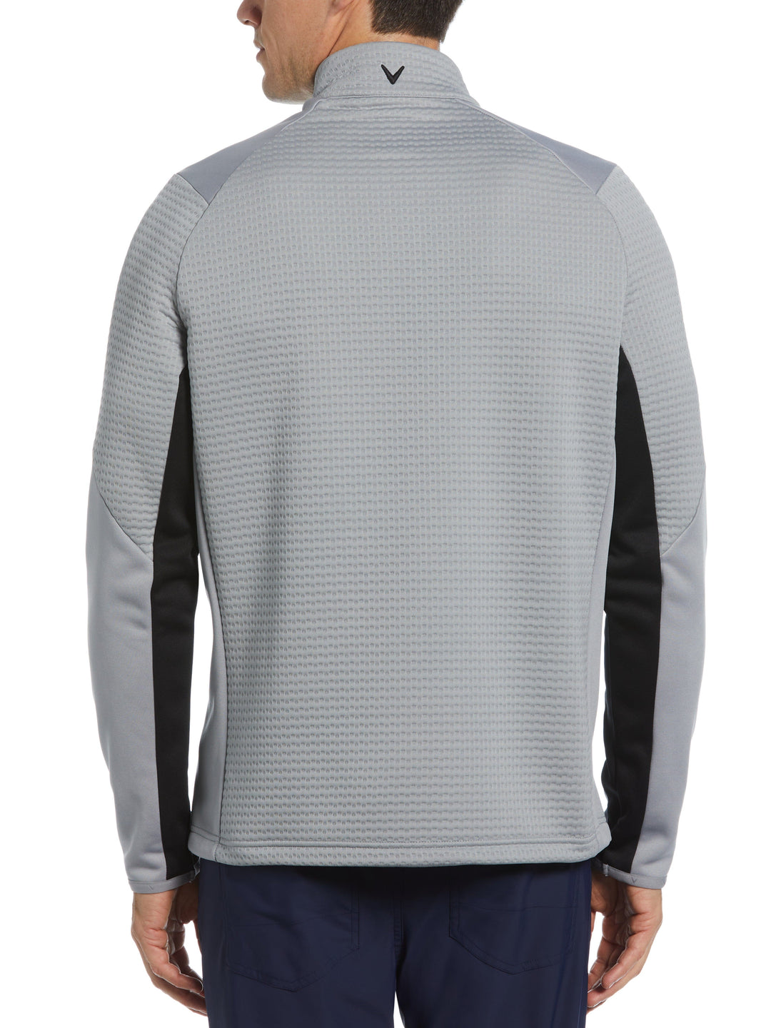 Textured 1/4 Zip Golf Pullover (Concrete) 