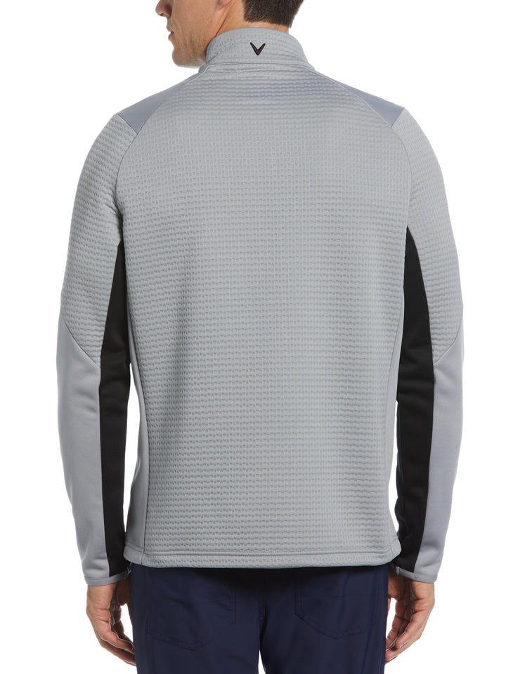 Textured 1/4 Zip Golf Pullover (Concrete) 