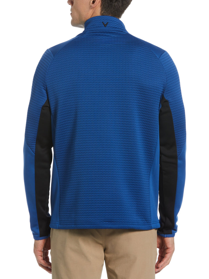 Textured 1/4 Zip Golf Pullover (Galaxy Blue) 