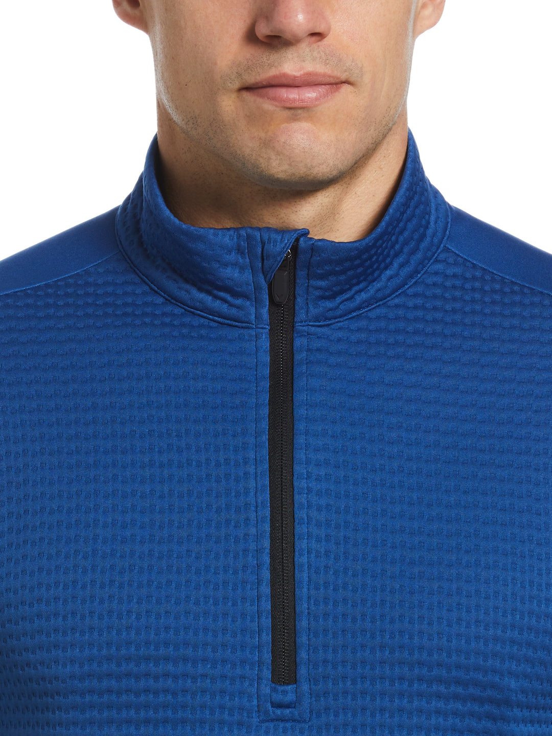 Textured 1/4 Zip Golf Pullover (Galaxy Blue) 