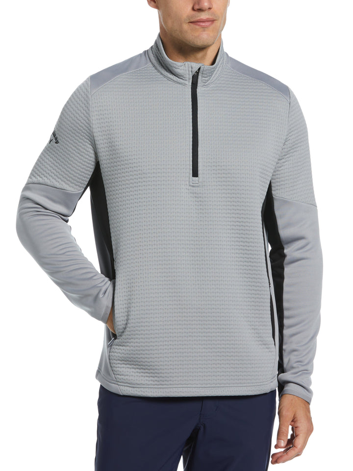 Textured 1/4 Zip Golf Pullover (Concrete) 