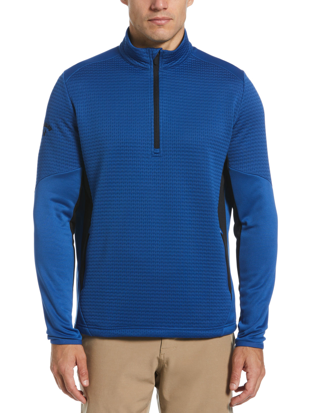 Textured 1/4 Zip Golf Pullover (Galaxy Blue) 