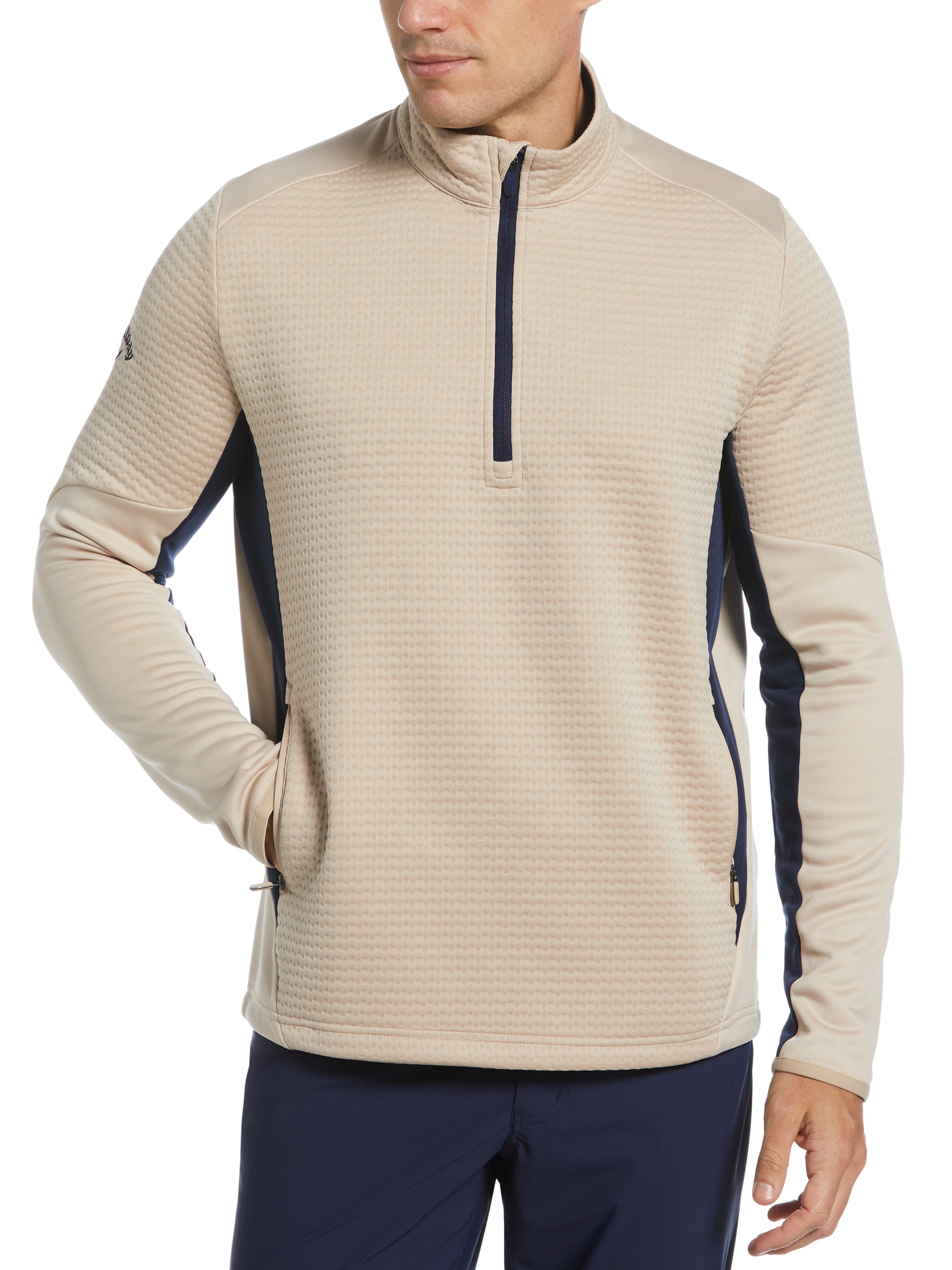 Mens Textured Quarter Zip Golf Pullover – Callaway Apparel