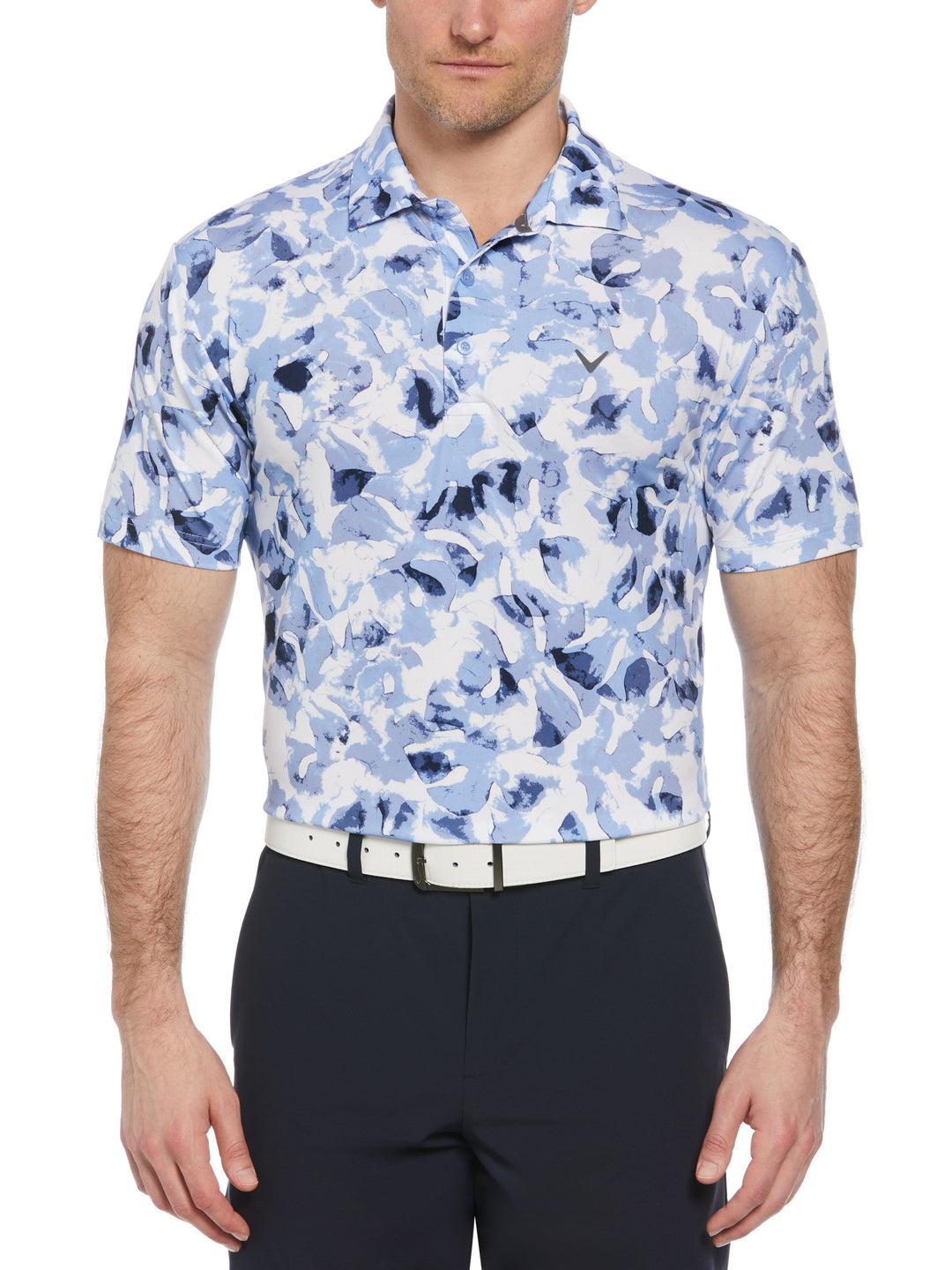 Mens Tie Dye Palm Print Golf Polo-Polos-Callaway