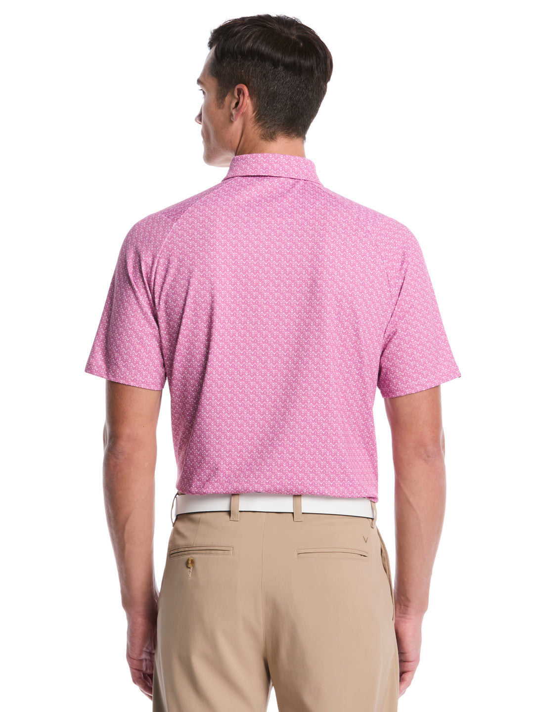 Timeless Chev Print Golf Polo (Rose Bouquet) 