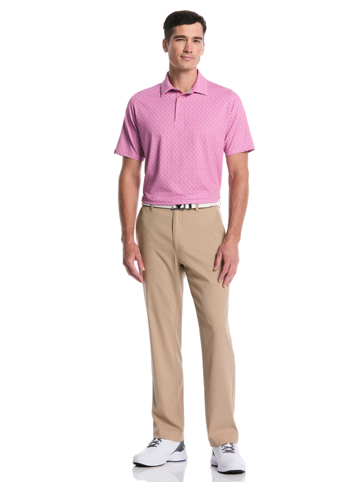 Timeless Chev Print Golf Polo (Rose Bouquet) 